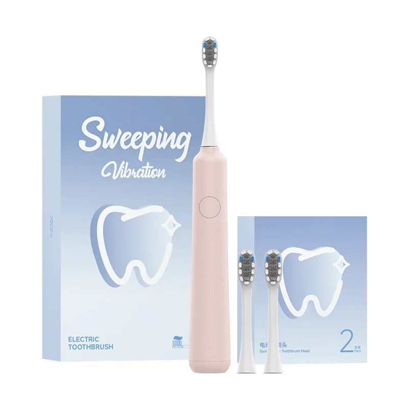 DOCOLAB Electric Toothbrush Sonic Vibration Brush USB Charging IPX7 Waterproof pink set