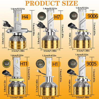 Heyword Truck LED Headlights 12V 24V H7 H4 H11 6000K