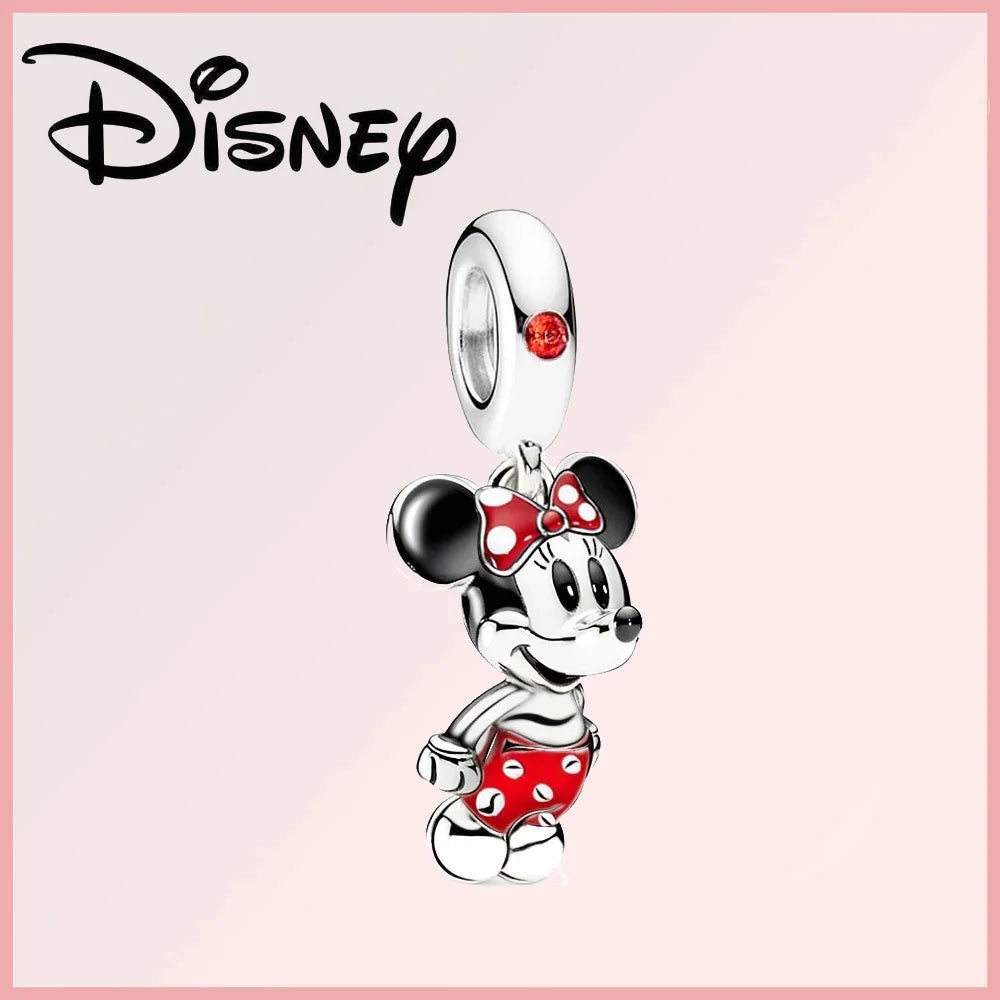 Disney 925 Sterling Silver Stitch Minnie Winnie Dangle