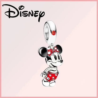 Disney 925 Sterling Silver Stitch Minnie Winnie Dangle