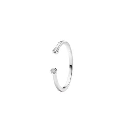 Elegant 925 Silver Bow Heart-Shaped Ring with Zircon for Women Perfect for Weddings and Special Occasions