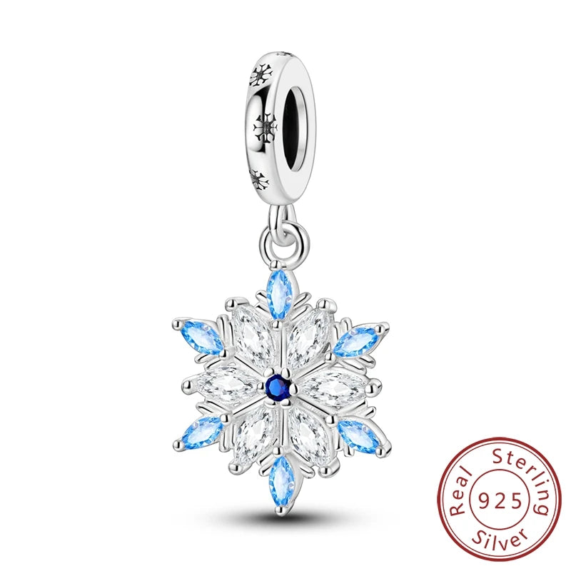 Sterling Silver Snowman Charm Beads for Bracelets Jewelry Gift KSC267