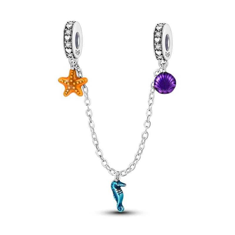 Sterling Silver Ocean-Themed Charm Pendant for Bracelets and Necklaces KTC1325
