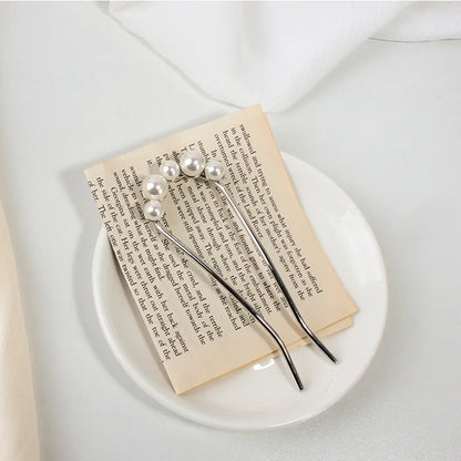 Elegant Pearl U Shaped Hairpins for Bridal Hairstyles