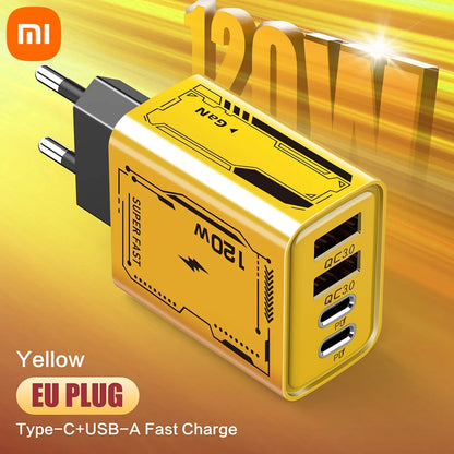 Xiaomi 120W Ultra Fast GaN USB C Charger Quick Charge 3.0 Type C Power Adapter For iPhone Samsung And Xiaomi