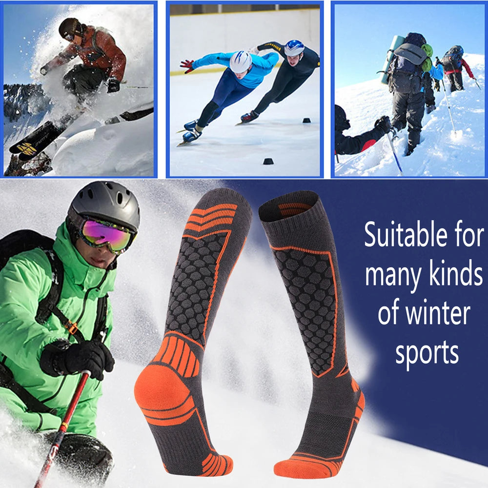 Thermal Wool Ski Socks Unisex Thick Warm Winter Sports
