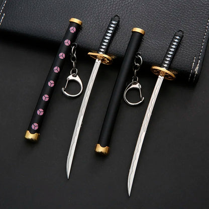Mini Roronoa Zoro Sword Keychain for One Piece Fans