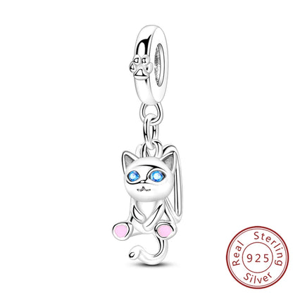 Sterling Silver Charms Set for DIY Pendant Bracelets Creative Jewelry Collection KTC1390
