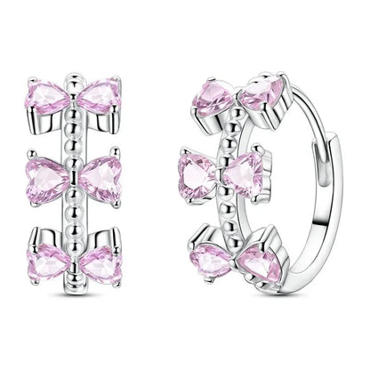 925 Sterling Silver Tulip Hoop Earrings with Dragonfly Firefly Bow Shell Conch and Turtle Designs Fine Jewelry Gifts for Women