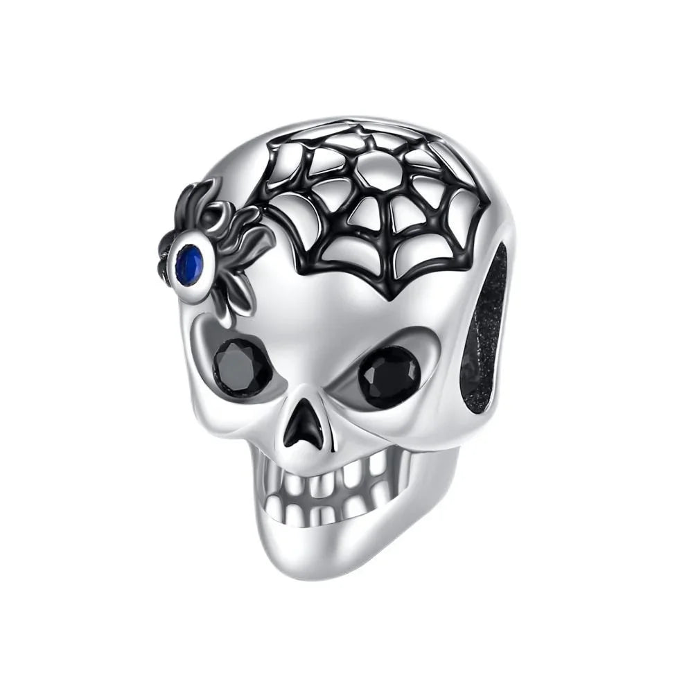 925 Sterling Silver Halloween Charms Pumpkin Ghost Witch Hat Pendant Beads for DIY Bracelet Necklace