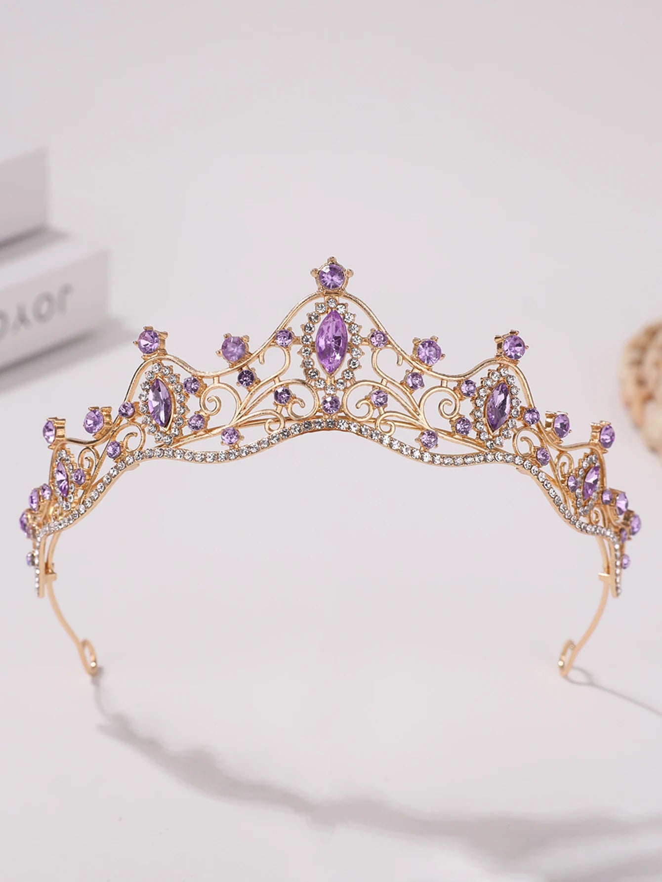 Princess Sparkle Tiara - Wedding Hair Accessory for Girls Lavender Size fits all