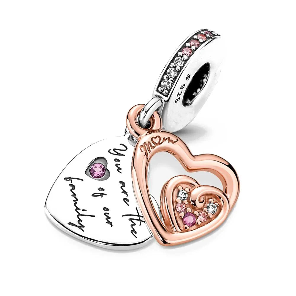Elegant 925 Silver Cat Bear Ice Cream Pendant Bead for European Bracelet