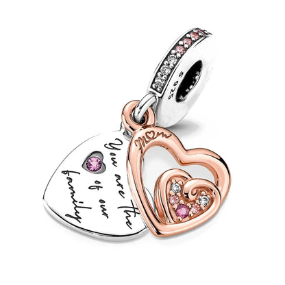 Elegant 925 Silver Cat Bear Ice Cream Pendant Bead for European Bracelet