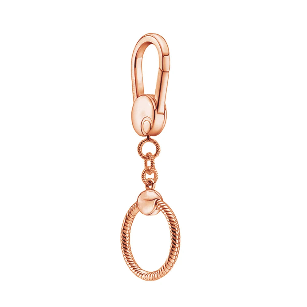 Silver Elegance Key Ring DIY Jewelry Accessory for Women 925 Sterling Silver N-HYC573RG