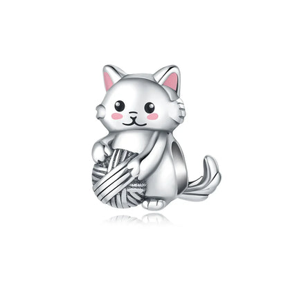 Original 925 Sterling Silver Cat Claw Charms with Zircon Accents Money Attract Earrings and DIY Necklace Bracelet Beads Gift Jewelry
