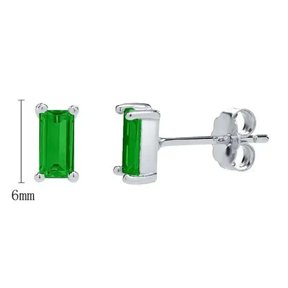 925 Sterling Silver Tiny Stud Earrings Colorful Crystal Luxury Jewelry LN0175-6