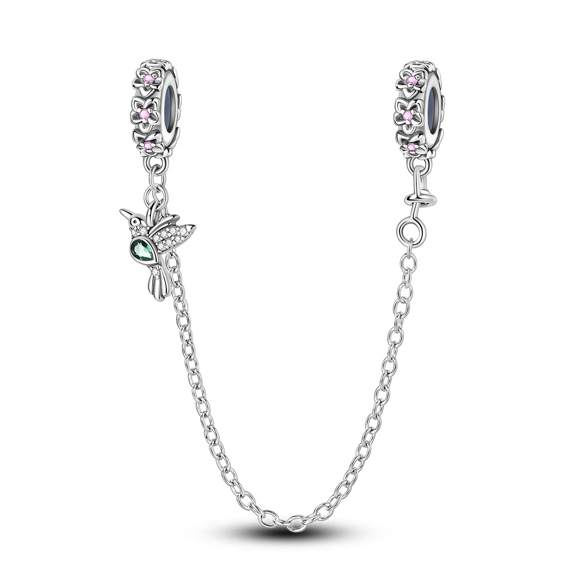 Moonlit Charm Clip 925 Silver Safety Chain Clasp for DIY Bracelets Jewelry for Women and Girls KTC1104