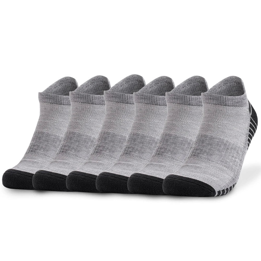3 Pairs Breathable Mesh Ankle Socks Thick Terry Sole