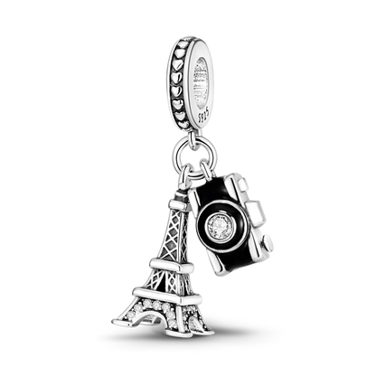Pink Butterfly Luminous Firefly Dangle Charms 925 Sterling Silver Beads for DIY Jewelry KTC067
