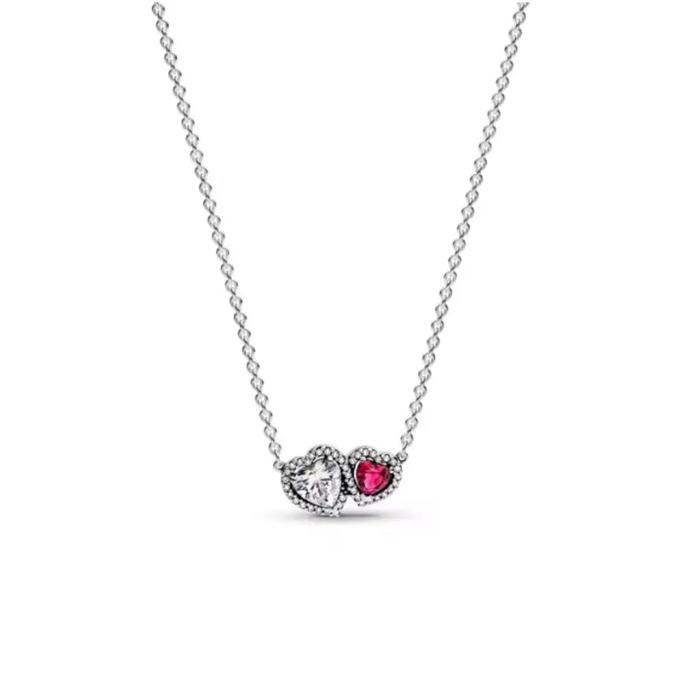 Zircon Love Heart Pendant Necklace Top Rated DIY Jewelry Charm for Women B6085