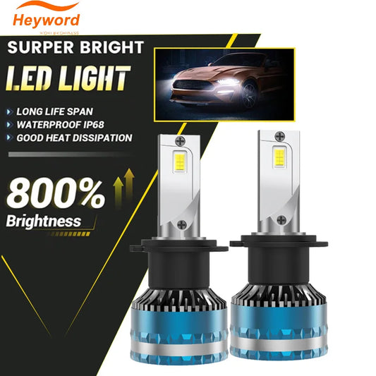 Universal LED Headlight Bulbs H4 H7 H11 6000K 30000LM 12V