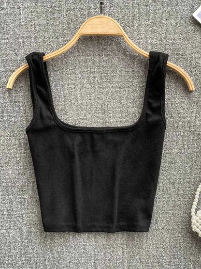 Women Backless Y2K Slim Fit Crop Tank Top Sleeveless