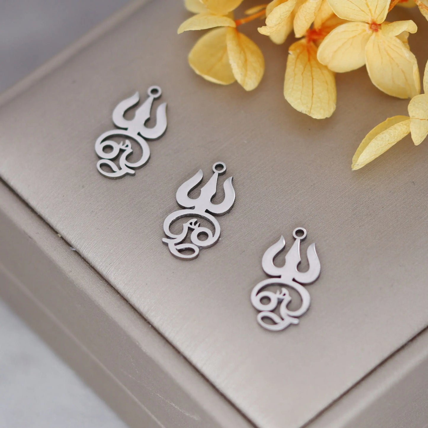 Elegant DIY Amulet Set: Phoenix Bird, Hummingbird, Snake Charms in Stainless Steel for Jewelry Making