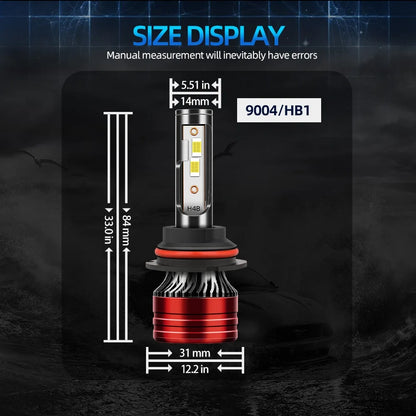 Super Bright LED Car Headlight 24000LM 9004 HB1 High Low Beams 150W 6500K Cold White