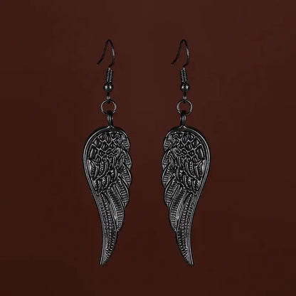 Gothic Black Wings Charm Earrings for Women and Girls Trendy AM0051 CHINA