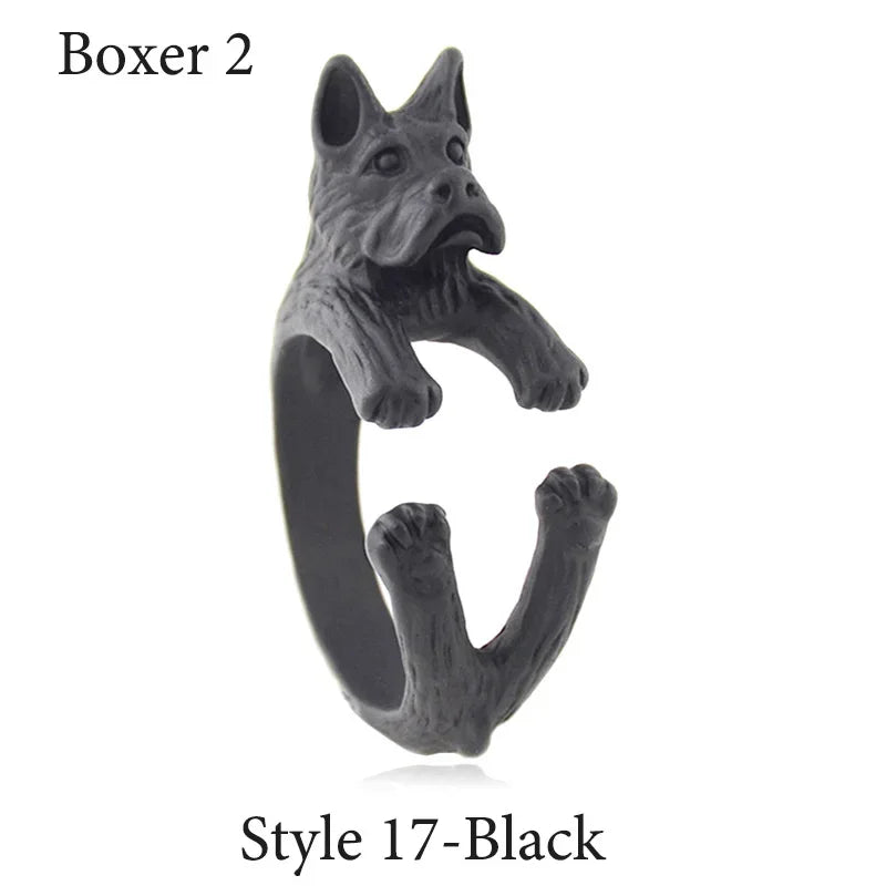 Vintage Labrador Retriever Wrap Ring Adjustable Fashion Jewelry for Women and Men