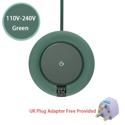 Smart Coffee Mug Warmer for Tea Milk Home Office Use Green-UK Adapter