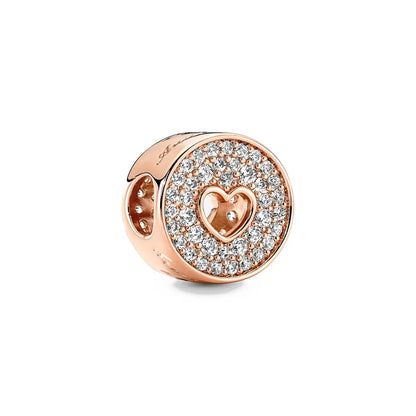 Exquisite 925 Silver Heart-Shaped Dog Paw Beads and Castle Pendant for European Original Bracelet DIY Accessories