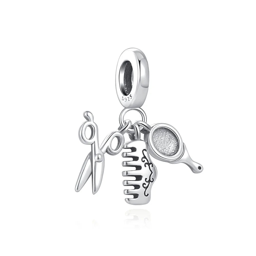 Sunflower Evil Eye Charm 925 Silver Plated Bead for DIY Bracelets Women's Jewelry B1915
