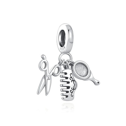 Sunflower Evil Eye Charm 925 Silver Plated Bead for DIY Bracelets Women's Jewelry B1915