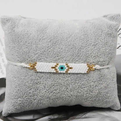 ZHONGVI Multicolored Evil Eye Miyuki Bead Bracelet for Women – Trendy Friendship Jewelry