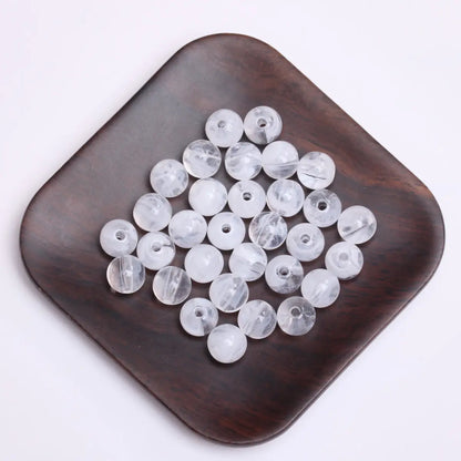 Fashion Round Resin Beads 8mm Imitation Jade for Jewelry Making 50 Pcs