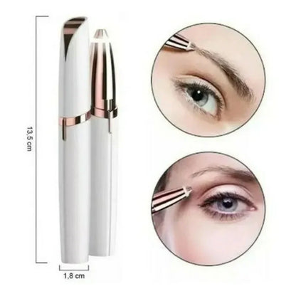 Electric Eyebrow Trimmer Mini Portable Rechargeable Hair Remover C536-whlte