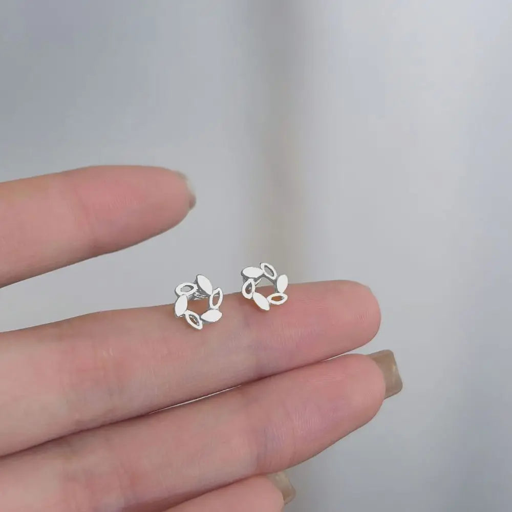 925 Silver Mini Stud Earrings for Women Heart Star Butterfly Dinosaur Design