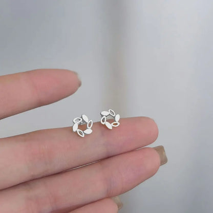 925 Silver Mini Stud Earrings for Women Heart Star Butterfly Dinosaur Design