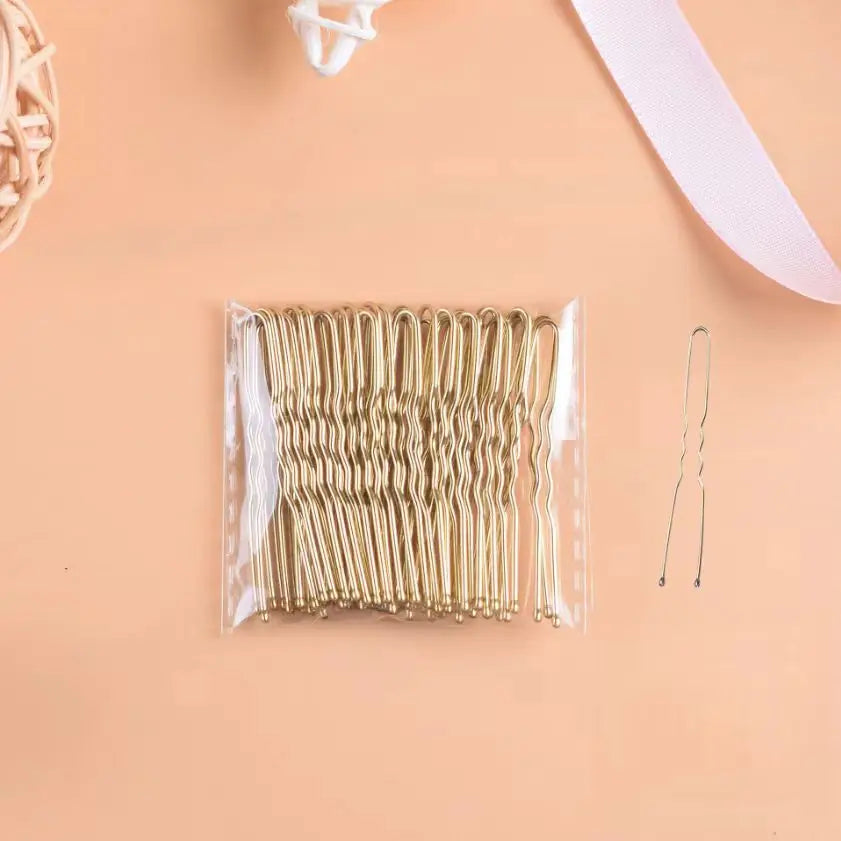 Elegant U Shaped Hairpins Set for Bridal and Fashion Hair Styling