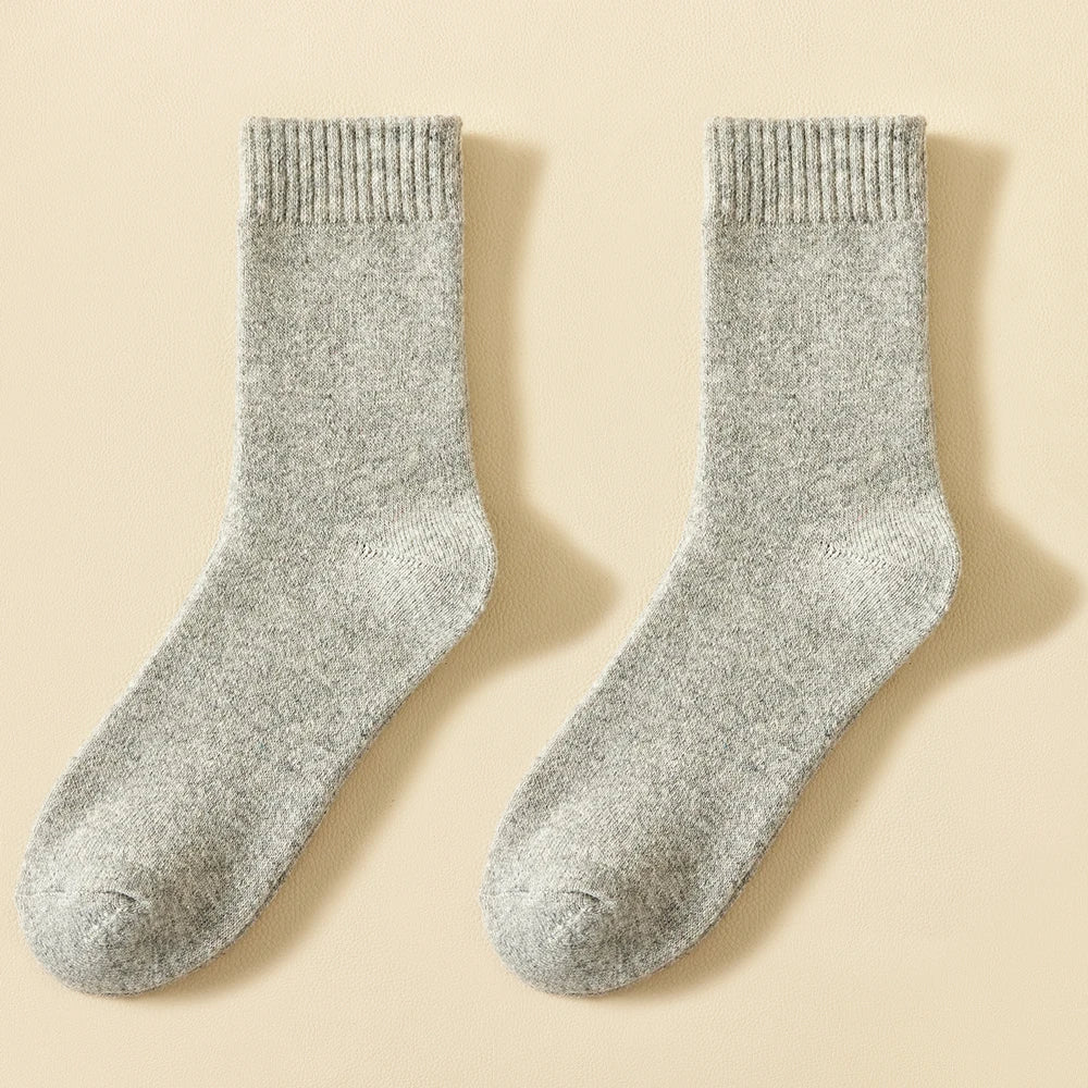 Thick Merino Wool Men Winter Crew Socks Warm Thermal