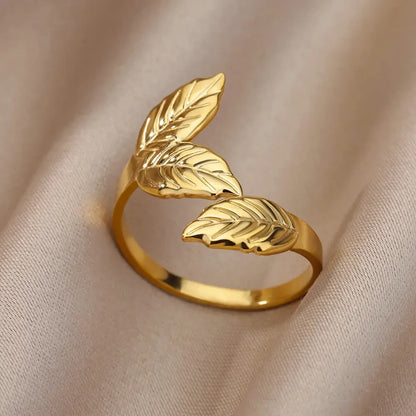 Gold Color 316L Stainless Steel Women's Rings - Fade-Resistant Luxury Wedding Jewelry with Free Shipping