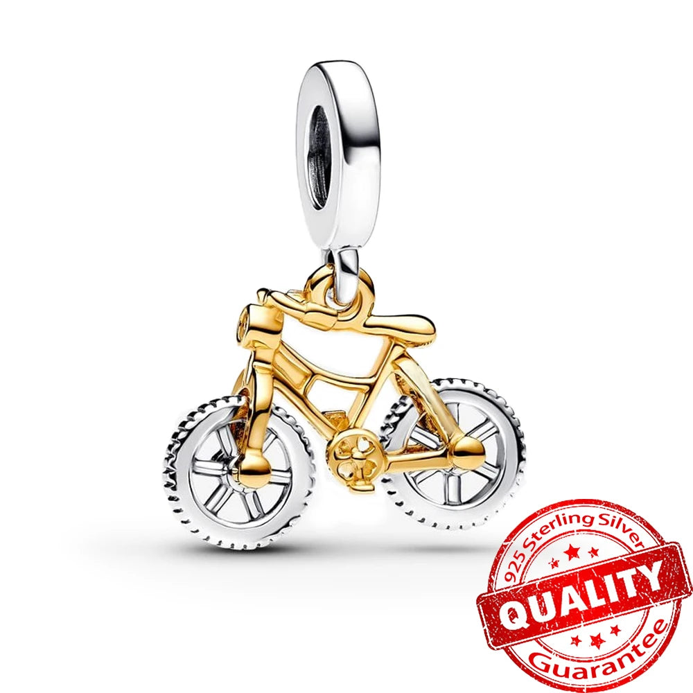 Luxury Sterling Silver Moon Sun Charm for Bracelets and Necklaces