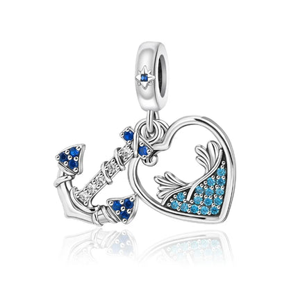 Sterling Silver Family Tree Charm Pendant Zircon Tree Of Life Necklace Bracelet Jewelry Gift