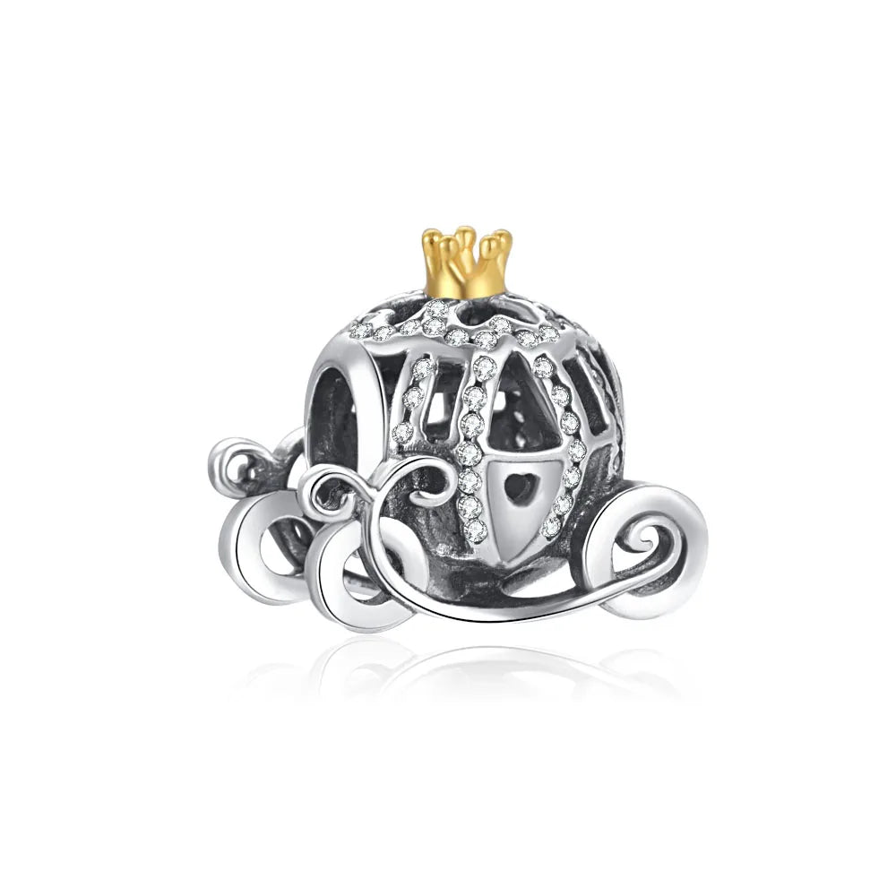 Exquisite 925 Silver Pumpkin Kettle Cup Firefly Butterfly Pendant for European Original Bracelet DIY Jewelry