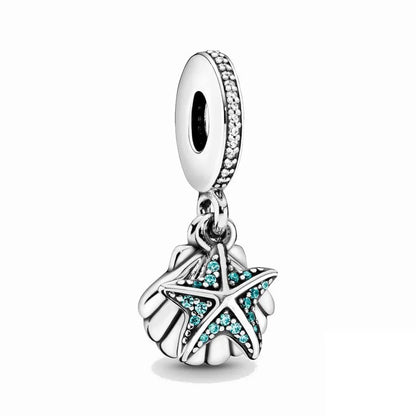 European Summer Charms Shell Panda Travel Beads for 925 Sterling Silver Bracelet and Necklace Jewelry for Women