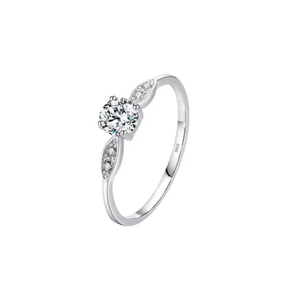 Exquisite 925 Silver Dog Flower Heart-Shaped Ring for Women Perfect for Wedding Parties