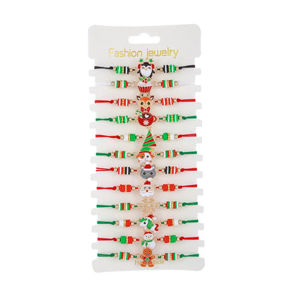 Festive Charm Christmas Bracelets Set for Girls and Kids