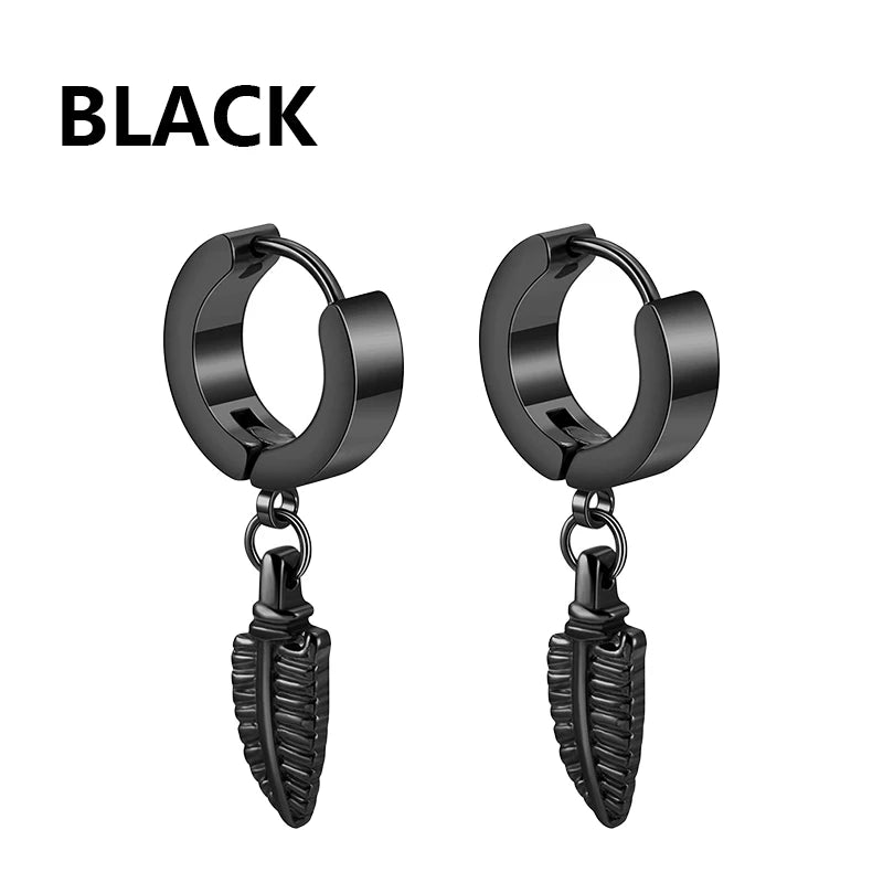 Punk Stainless Steel Stud Earrings Set for Men and Women Type14