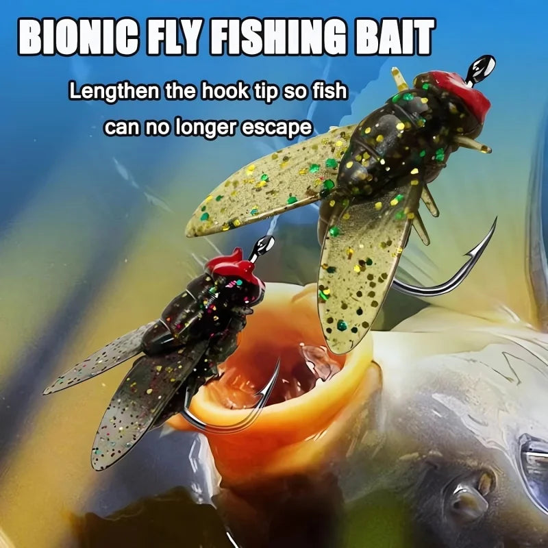 20PCS/Box Bionic Fly Fishing Bait Soft Hook for Salmon Trout